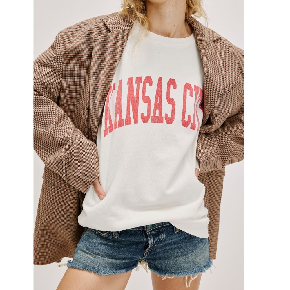 NWOT Kansas City Classic Crew Sweatshirt, Sz Small - perfect 4 Chiefs Fans!! - Picture 3 of 5